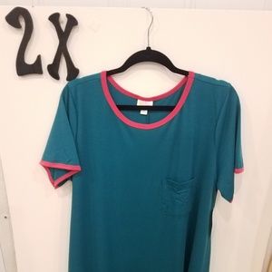NWT 2X XXL LuLaRoe Carly tshirt dress